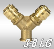 Verteiler 2-Wege/Kupplung G3/8I=15mm